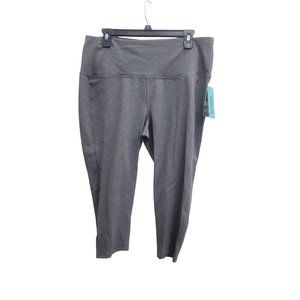 Womens Active Bottoms Cropped Leggings MTA Sports Gray Size XL